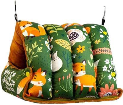 Lyla Bird Nest Sleeping Bed Birds Hut Soft for Lovebirds Parakeets Cockatoo Green Med Polyester Soft Toy For Dog & Cat