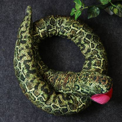 DECRONICS Python Snake Plush Toy Giant Piebald Python Long Stuffed Snake (5 Meter) Python Snake Gag Toy
