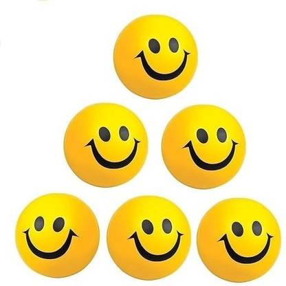 Magrido Stress Relief Smile Ball/Cute Soft Squeeze Sponge Ball Hand Exercise Smiley Ball - 10 cm