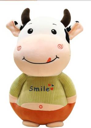 Teddify Huggable Cute Super Soft Cow Teddy Bear Toy  - 35 cm