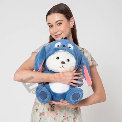 EITHEO Baby Plushies - 50 cm Blue Soft Toy, Big Size Plush Teddy Bear, Elegant Soft toy  - 50 cm