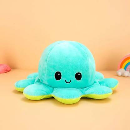 Dunky Soft Toys Reversible Octopus Plush Toy, Inside Out Octopus Doll  - 19 cm