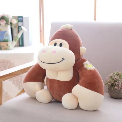 PLUSHJOY Gorilla Soft Stuffed Plush Animal Toy for Kids and Gift Toys ( pack of 1 )  - 24 cm