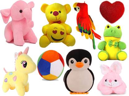 Gking combo of Premium Quality Stuffe Toy Pack of 9  - 25 cm