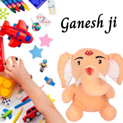Mallexo Cute Ganesh ji Soft Toys for Kids Little Ganesha Stuffed Toy Set Ganpati Bappa  - 30 cm