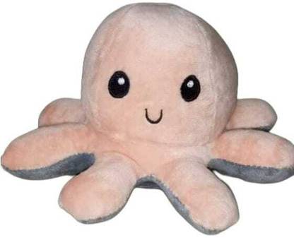 hanif Reversible Octopus Toy | Flip & Express Mood | Soft Plush Stuffed Animal  - 22 cm