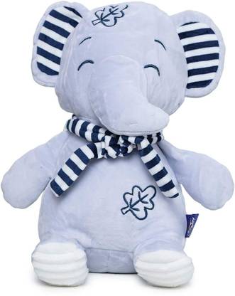 Lattice Soft Seated Animal Plush Elephant Toy, Blue 28cm - 28 cm  - 28 cm