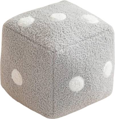 TechMax Solution CUTE GREY DICE PLUSH PILLOW SOFT TOY  - 30 cm