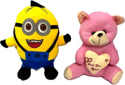 kingsofmd set of 2 combo pack of teddy bear stuff toys - 32 cm