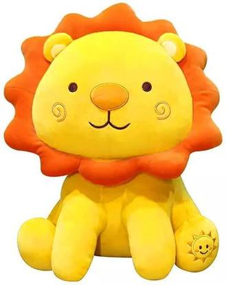 AVS Soft Plush Stuffed Lion toy for baby boy or girl and Kids Size 35 cm - Yellow  - 10 cm