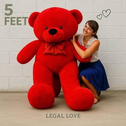 pandaabee Adorable Giant 5ft Red Teddy Bear Model 100  - 92 cm