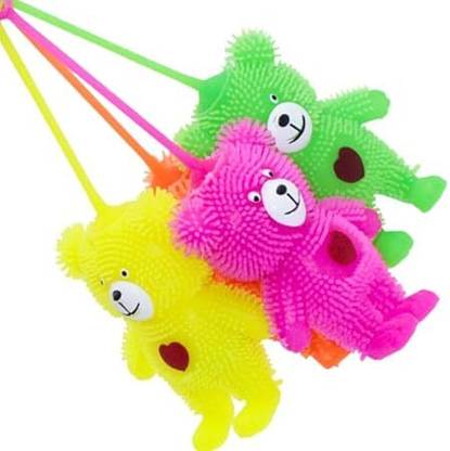 Joytify Soft Puffer Teddy Bear Toy Bouncy Lightup Anti Stress Toys for Kids (Pack of 2)  - 9 inch