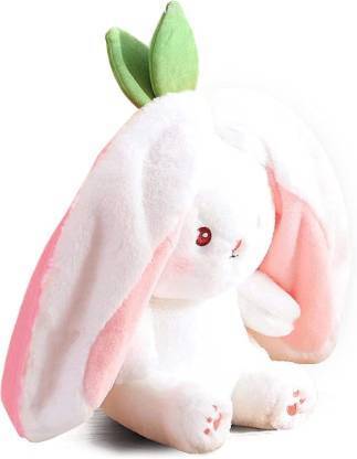 msy Strawberry Rabbit Plushie, Cute Bunny Soft Toy - 20  - 26 cm