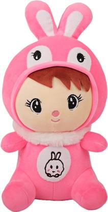 Glypta Super Soft Plush Boy Doll with Bunny Cap  - 30 cm
