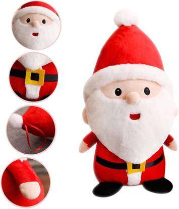 Tickles Santa Claus With V Shape Beard Look Christmas Gift Soft Stuffed Plush Toy  - 15 cm