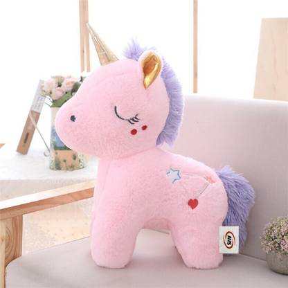 AVS Super Soft Quality Plush Cute Unicorn Soft Toy Stuffed for Kids in Rabbit Fur  - 30 cm