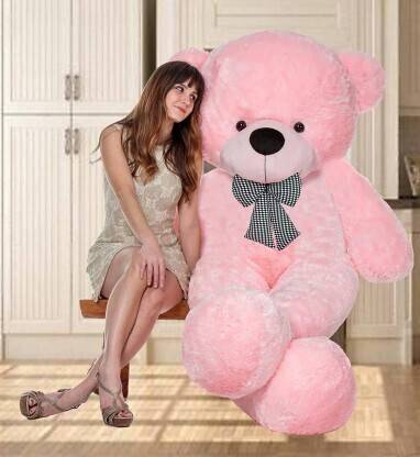 JST SOFT TOYS 3 feet pink teddy bear - 90cm (Pink)  - 89 cm