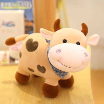 Teddy Daddy Cow Soft Toy ( Pink - 1 single piece )  - 25 cm