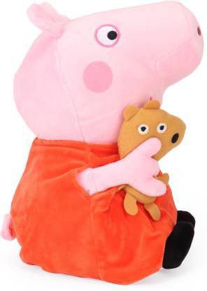 Gracias Stuffed Peppa Pig With Bear Plush  - 20 cm