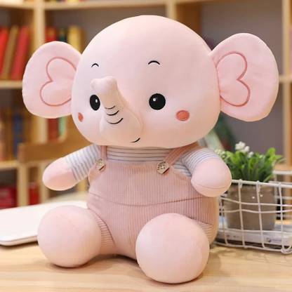 PLUSHJOY Cute Elephant Dangri Dress soft toy for kids, special gift for birthday  - 32 cm