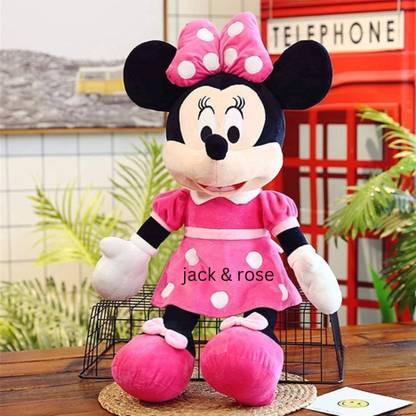 jr jack & rose Stuffed Plush Minnie Mouse Plush Lovable Minnie For Girls Kids, Home Decor  - 45 cm