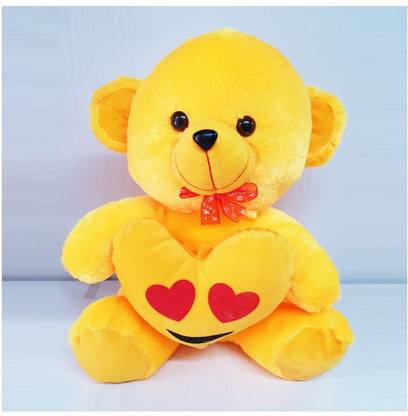 Gking SofToy with Hear emoji Teddy bear  - 20 cm