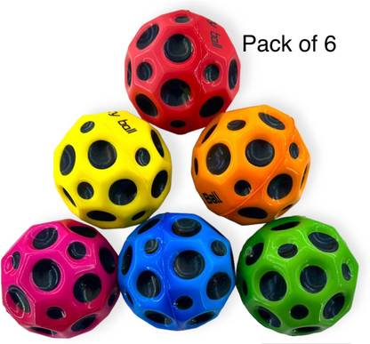 JniL Moon ball multicolour bounce 1 piss only multicolour  - 7 cm