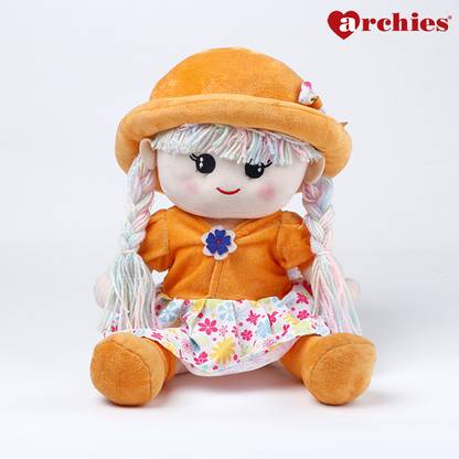 ARCHIES Orange Summer Girl Doll Soft Toy  - 42 cm