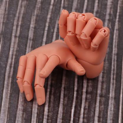 Lyla Flexible Jointed Hands Body Part for 1/4 Fat BJD MSD IP JID Doll Accessories Cof  - 5 cm