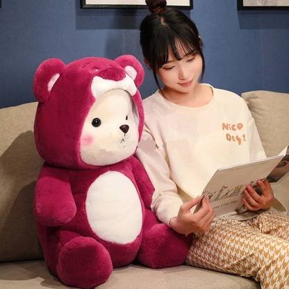 AN Teddy Cute Hoddy Bear Soft Toy for Kids Gift for Girls, wife, GirlFriend  - 45 cm