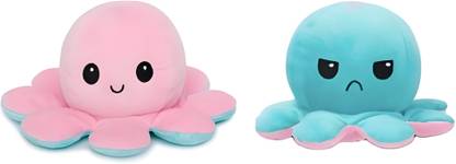 papapops Reversible Octopus Plushie - Soft Toy for Kids  - 12 cm