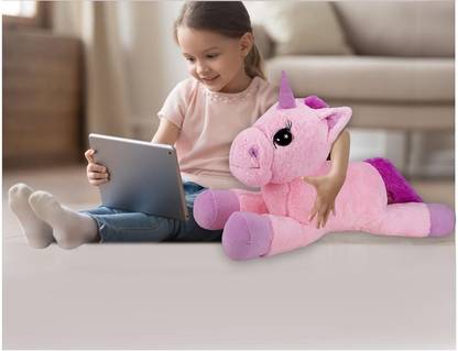 Apex Toys Unicorn Big Size Pink Perfact Birthday Gift for Kids  - 70 cm