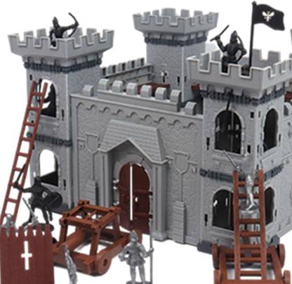 Lyla Castle Battle Model Set Puzzle Game Multicolor Knight for Home Ages Children A'  - 10 cm