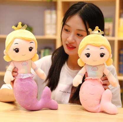 Liquortees Mermaid doll 2 Pcs Combo Soft toy teddy bear (Pack of 2 Mermaid)  - 30 cm
