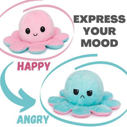 Toyingly Reversible Blue Pink Octopus Toys for Kids | Kids Soft Toys  - 20 cm