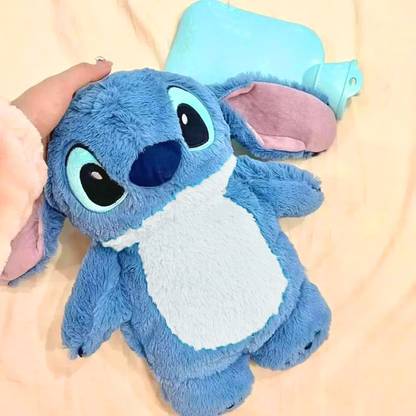 snuglystuff Stitch Teddy Bear Hot Water Bag for Soothing Relaxation and Period Cramp Relief  - 30 cm