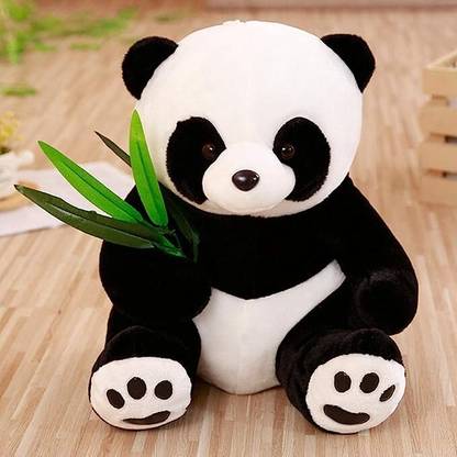 Dherik Tradworld small Size Funny Panda Bamboo Leaf Plush Toy  - 30 cm