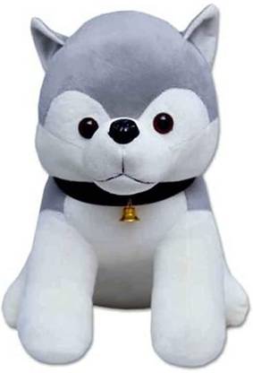 Aurelio Marco Supersoft 17'' Inch Grey White Husky Dog Big Soft Toy  - 24 cm
