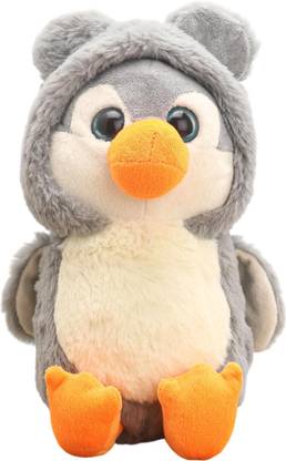 adofi Hoodie Penguin 2-in-1 Soft Toy Transformable & Adorable Gift for Kids and Adults  - 25 cm