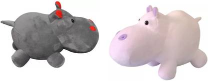 Little Smile Hippo Stuffed Animal Plush Toy for Kids Babies and Children  - 10 cm