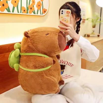 Adora  Capybara with turtle 40cm soft toy  - 40 cm