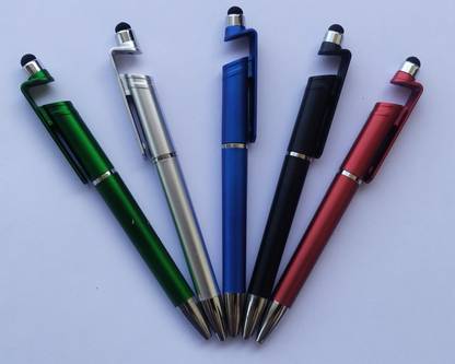 ARI 3 in 1 Stylus Pen with Mobile Stand Holder and Writing Pen (Pack Of 5) Stylus