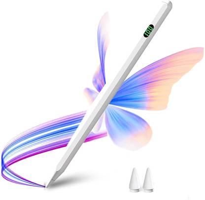 Like Star iPad Pencil, Stylus Pen for iPad with Real-Time Led Power Display White Stylus