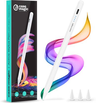 Case-Magic iPad Pencil Active Stylus Pen , Palm Rejection, for iPad 2018-2024, Pro, & more. Stylus