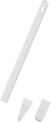 E-CHOICE Silicone Case Compatible with iPad Pencil (2nd Generation) Holder Sleeve Skin Pocket Cover Accessories for iPad Pro (3rd Generation),Protective Nib Covers - White (Pencil Not Included) Stylus