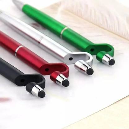 Sloies 3 in 1 Ballpoint Function Stylus Pen with Mobile Stand(pack of 4) Stylus