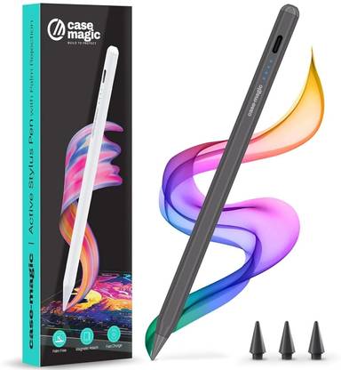 Case-Magic iPad Pencil Active Stylus Pen , Palm Rejection, for iPad 2018-2024, Pro, & more. Stylus