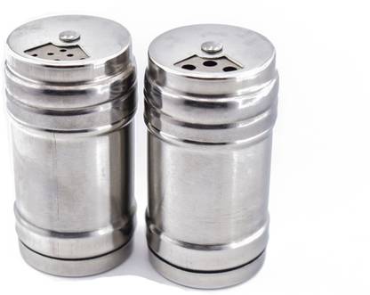 BSD Stainless Steel Salt and Pepper Sprinkler With 4 Different Modes c29 (Set of 2) Sugar Sprinkler Shaker 100 gm