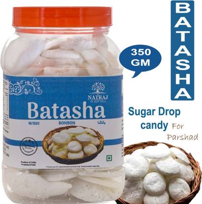 NATRAJ The Right Choice Punjabi Sugar Batasha For Puja|Sugar Drop Candy | Batashe for Pooja and Culinary use | Patasha 350g Sugar