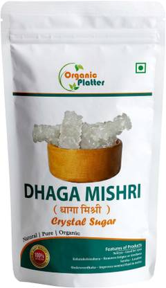 Organic Platter Dhaga Mishri|Thread Mishri|Dhage wali Misri Crystal|Dora Mishri|Kuja Misri Sugar